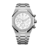 Montre Octogonale Chronographe Blanche