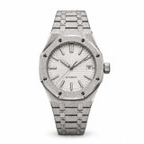 Montre Octogonale Givrée Blanche