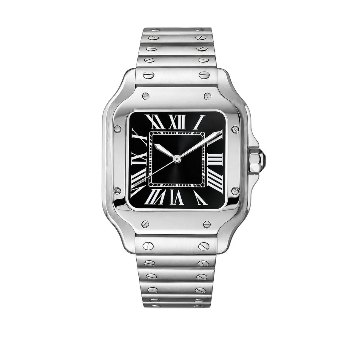 Montre Carrée Noire