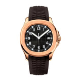 Montre Coussin Sport Chocolat, Or Rose