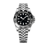 Montre GMT Lunette Noir et Gris