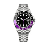 Montre GMT Lunette Violet et Vert